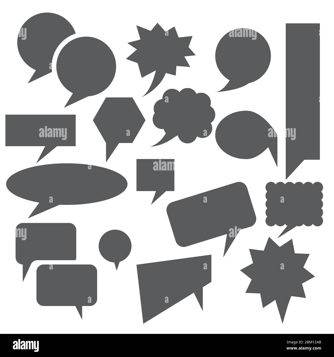 Vector set of speach bubbles Stock Vector Image & Art - Alamy