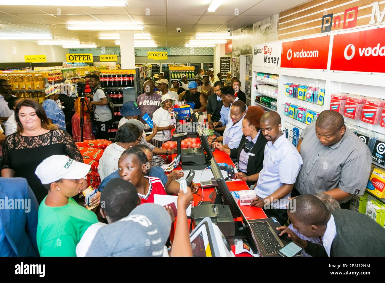 Johannesburg, South Africa October 27, 2016 African cashier and