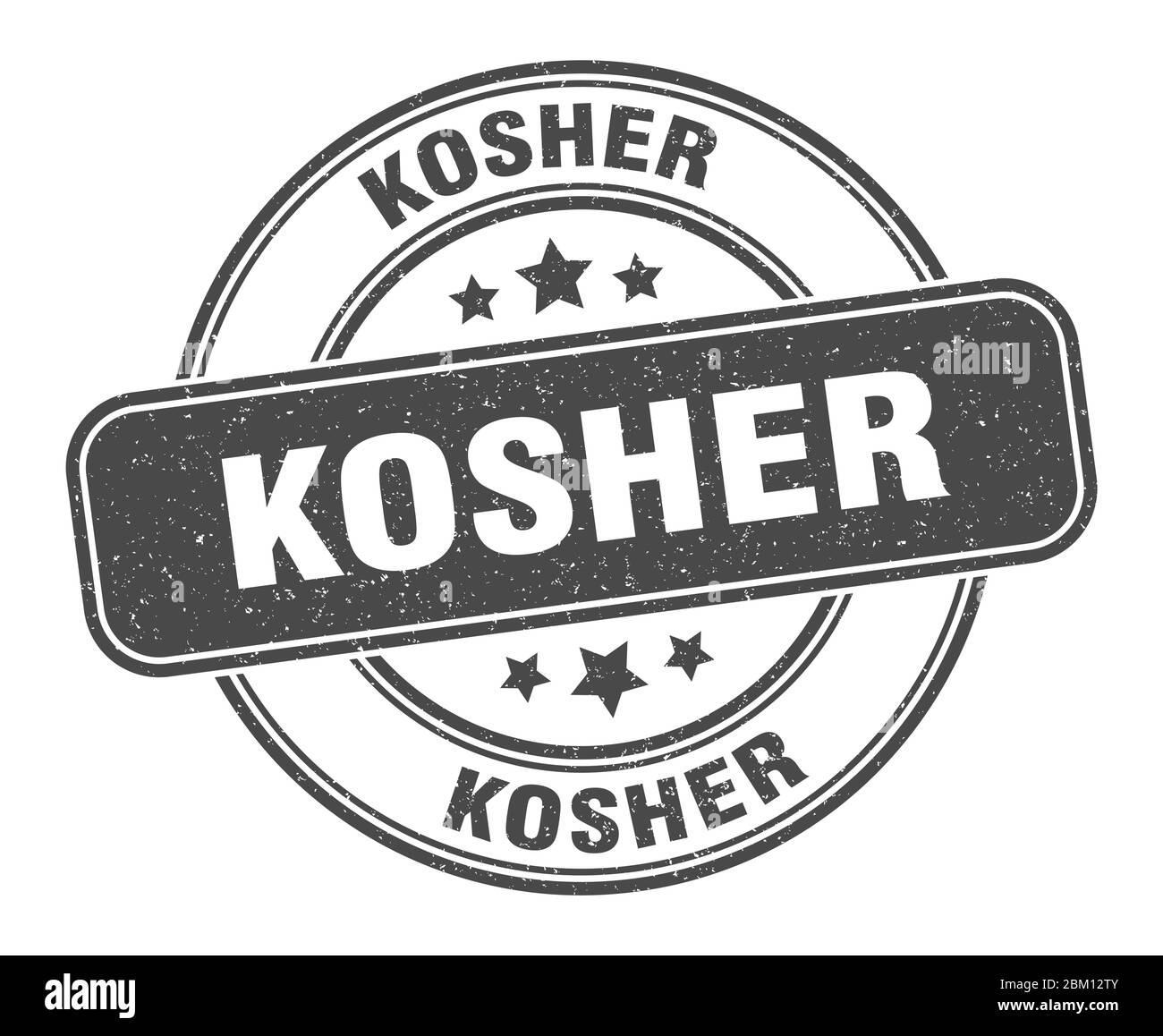 kosher stamp. kosher label. round grunge sign Stock Vector