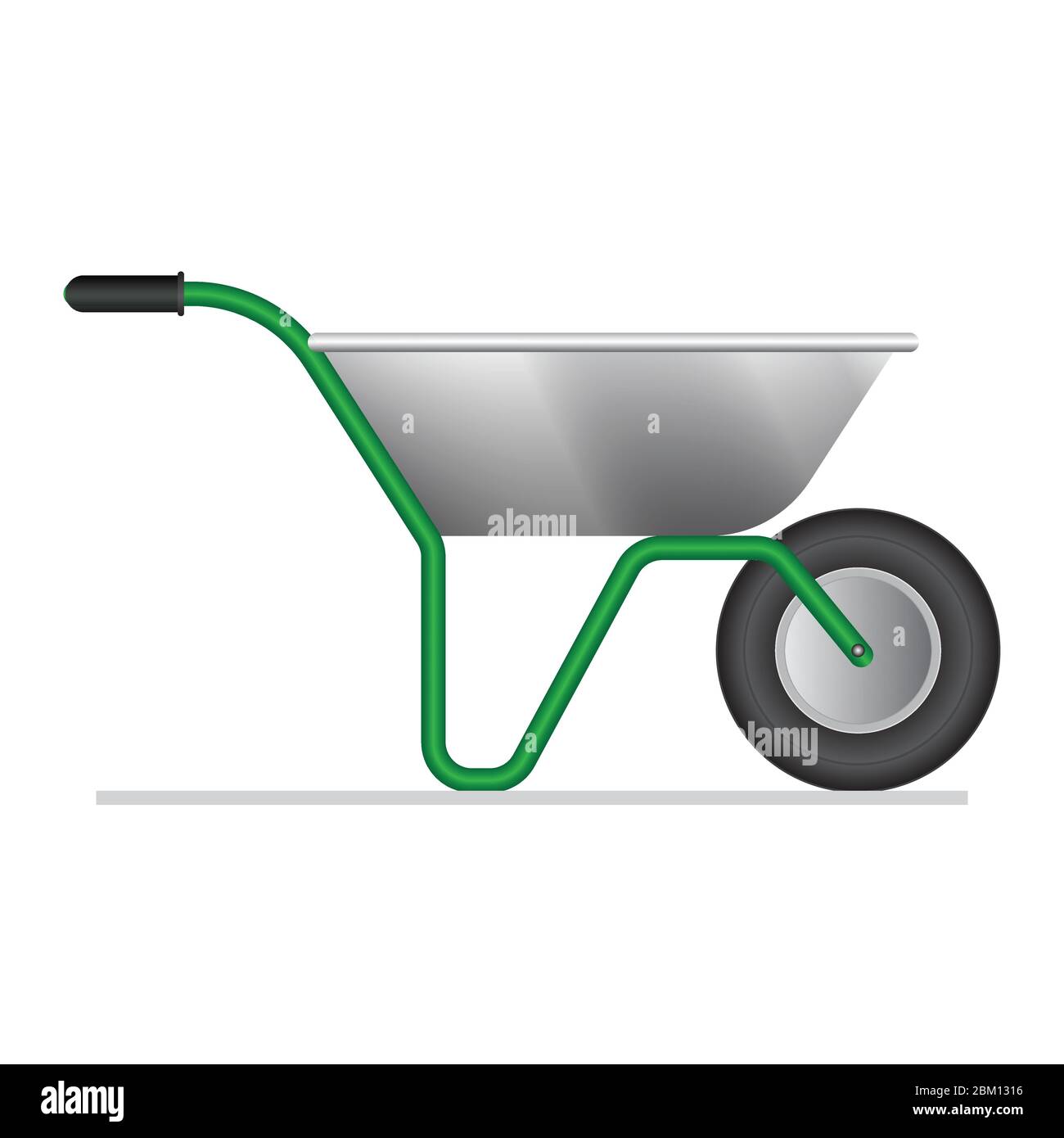 Wheelbarrow vector illustration isolated on white background Stock