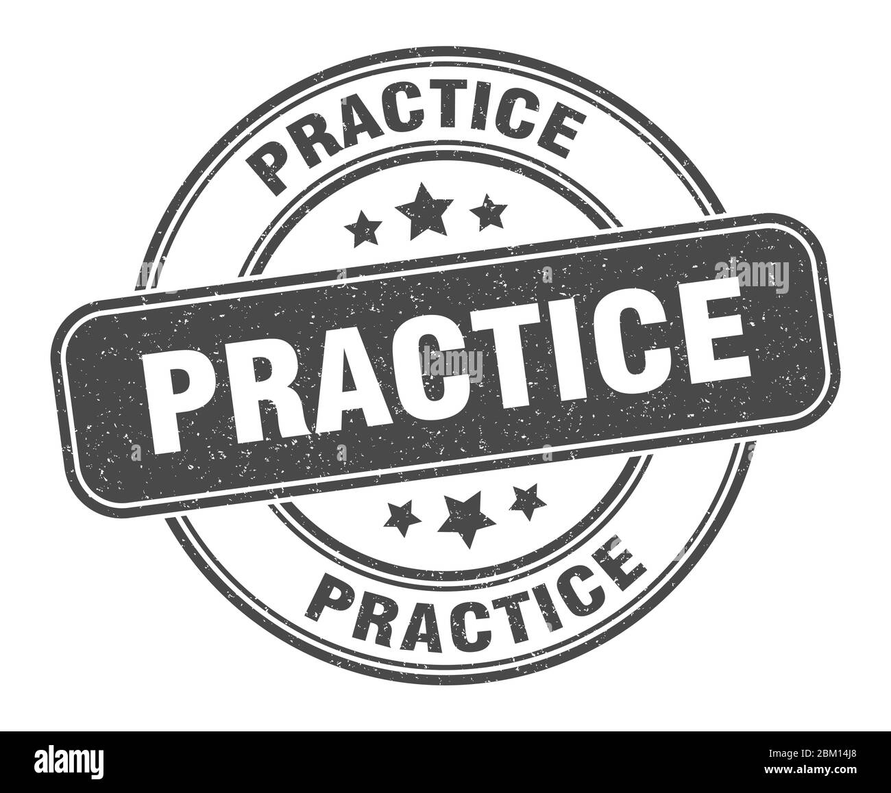 practice stamp. practice label. round grunge sign Stock Vector