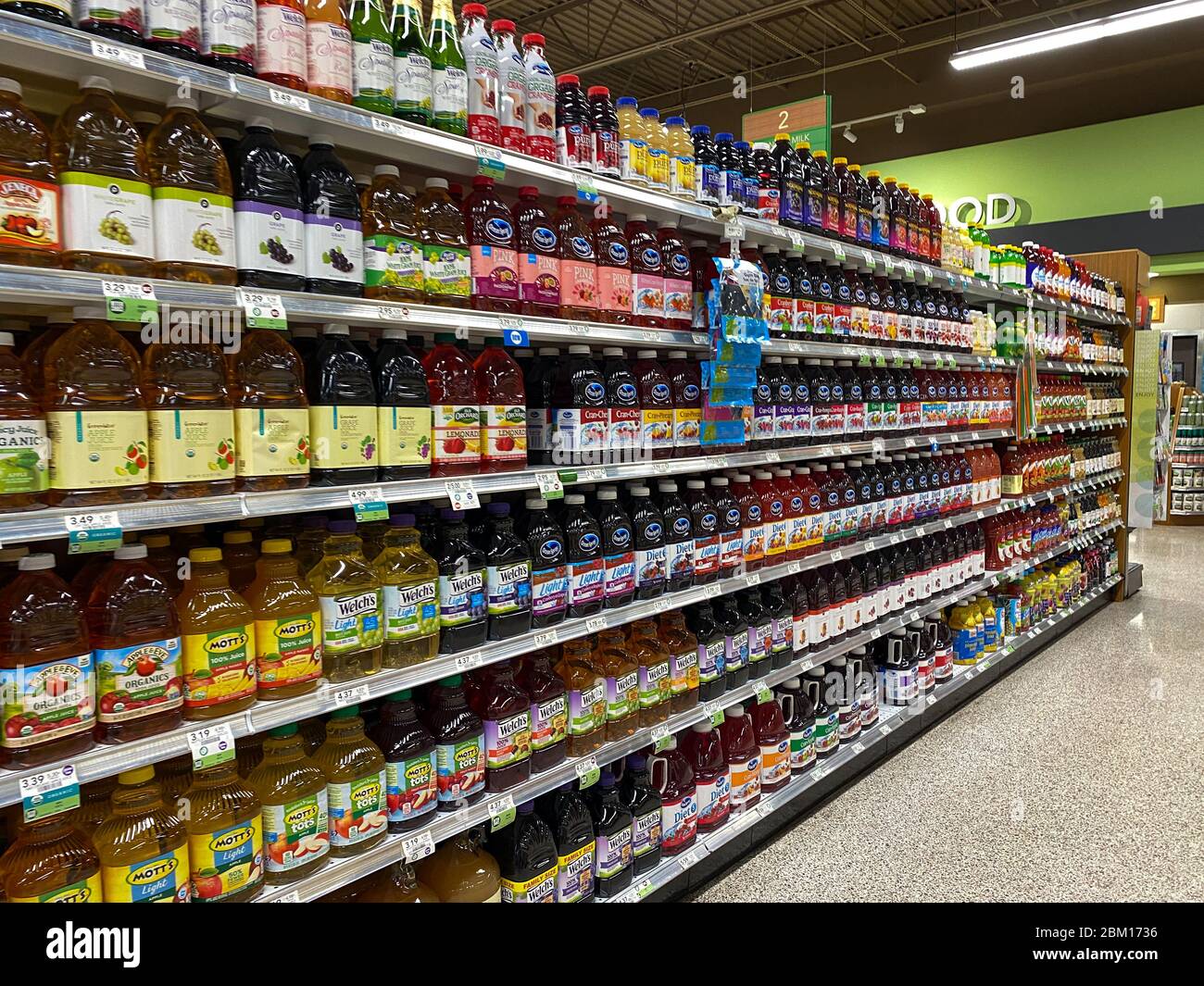 Orlando,FL/USA5/3/20 A display of bottled juice products aisle at a