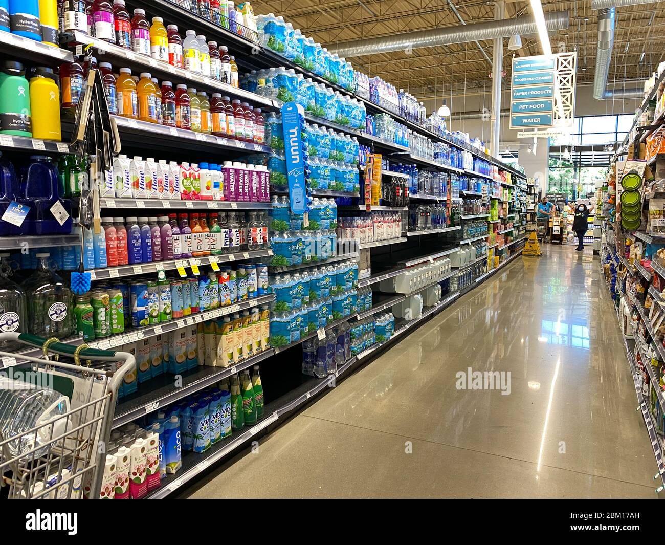 Orlando,FL/USA5/3/20 A display of water bottle aisle at a Whole Foods