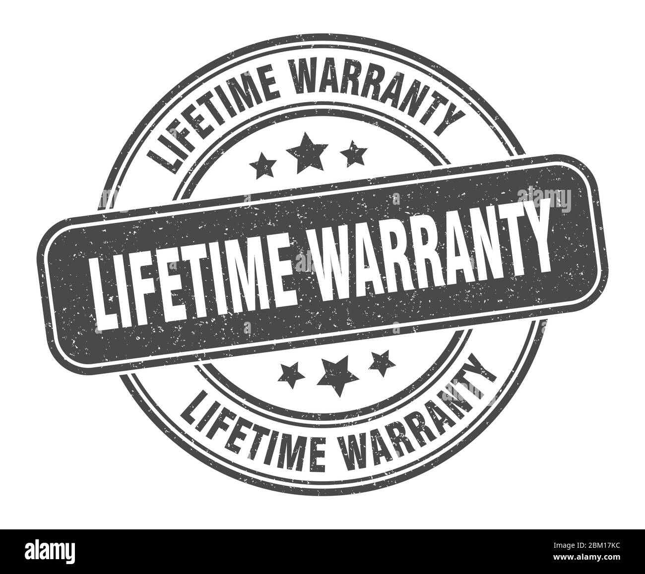lifetime warranty stamp. lifetime warranty label. round grunge sign