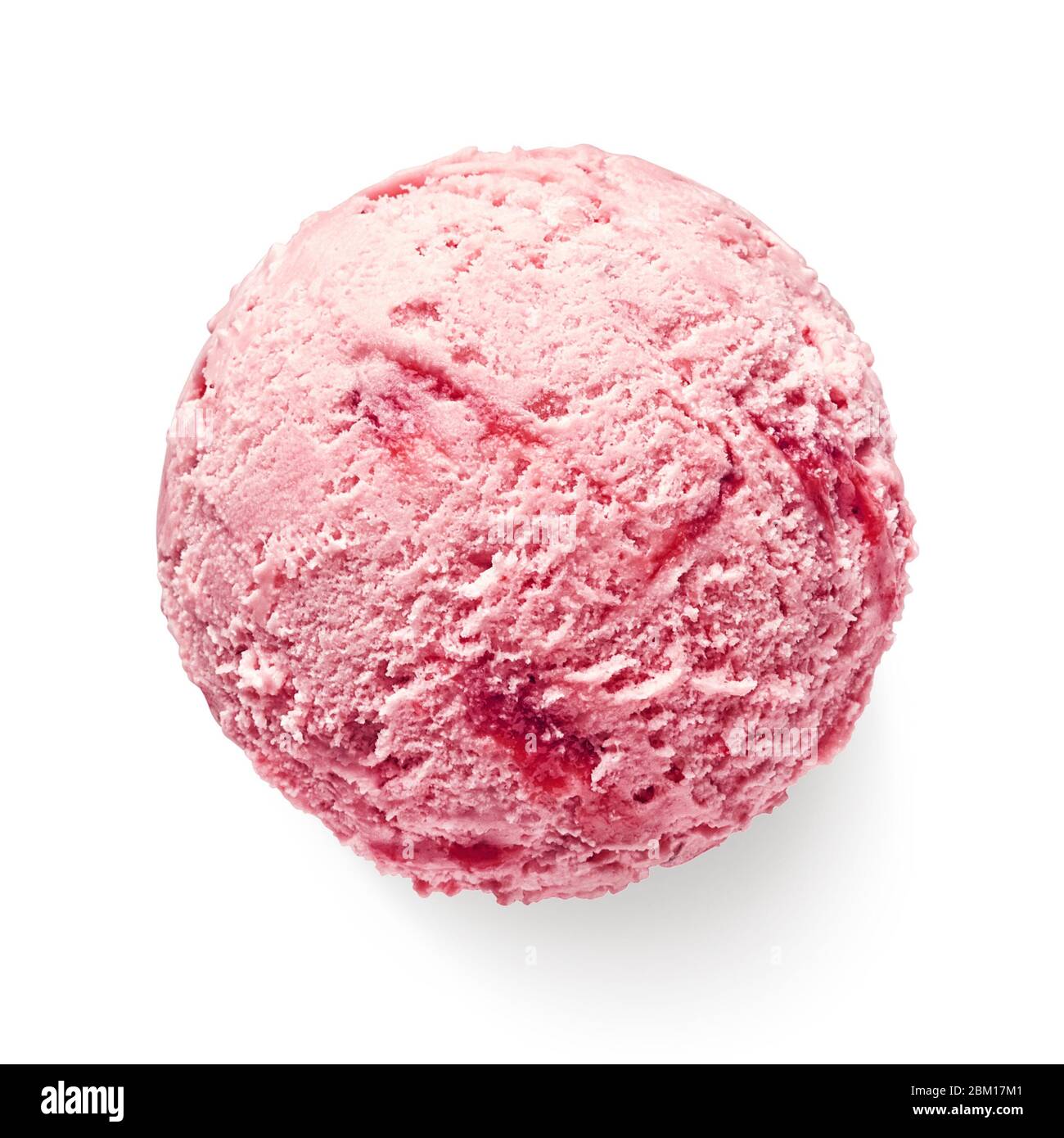 Pink Strawberry Ice Cream Scoop Stock Photo - Image of cream, food