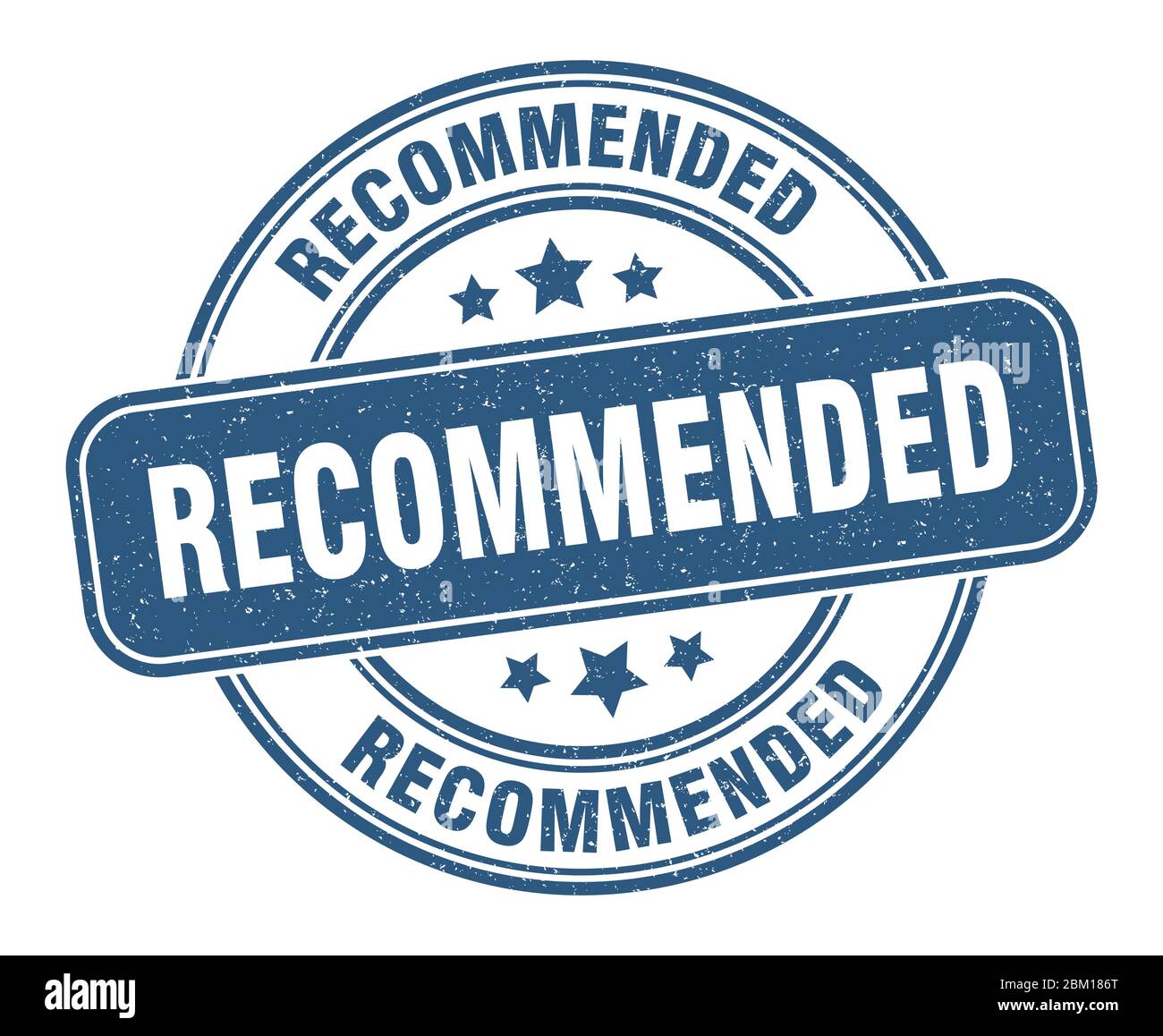 recommended stamp. recommended label. round grunge sign Stock Vector ...