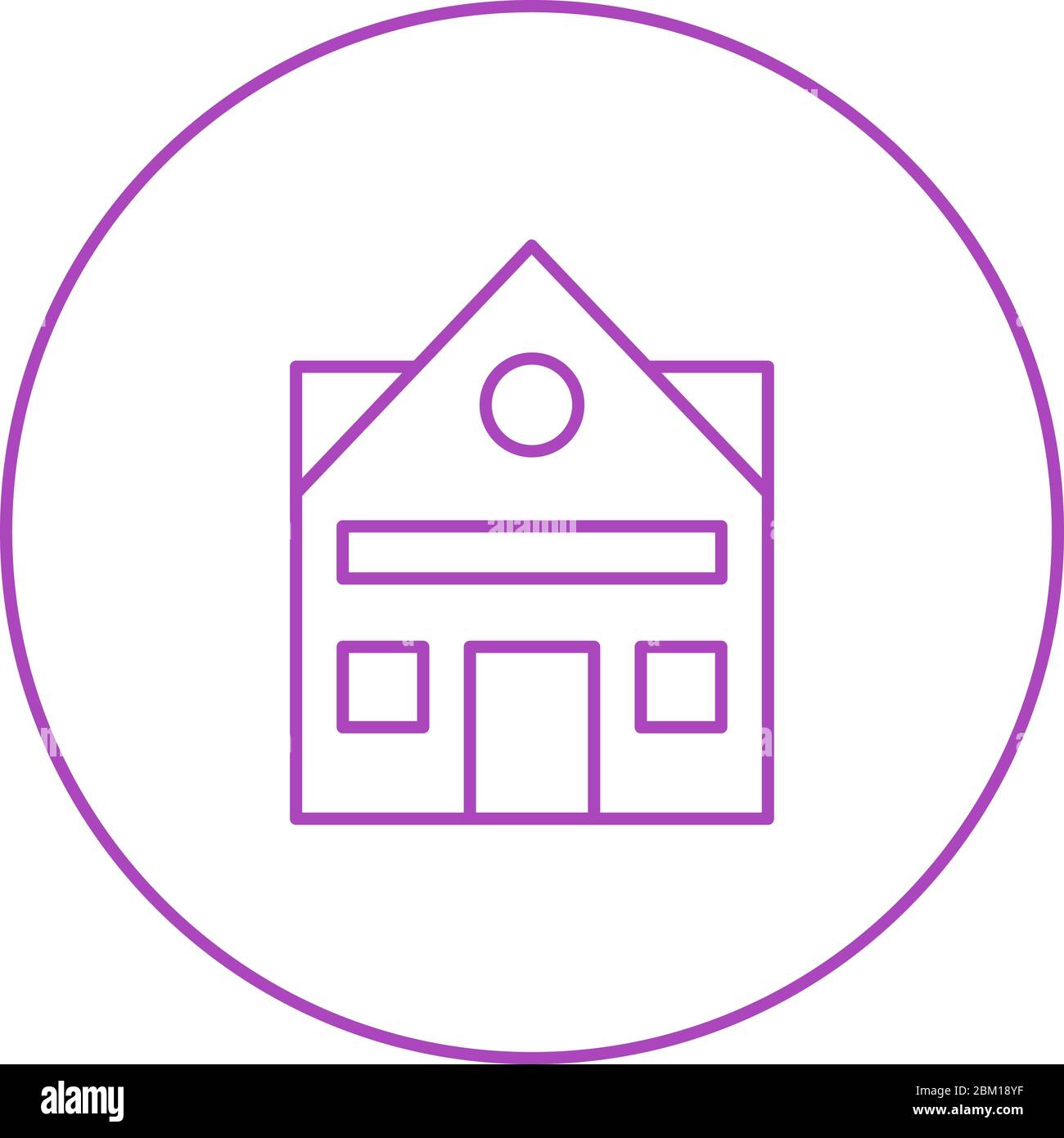 Beautiful House Vector line icon Stock Vector Image & Art - Alamy
