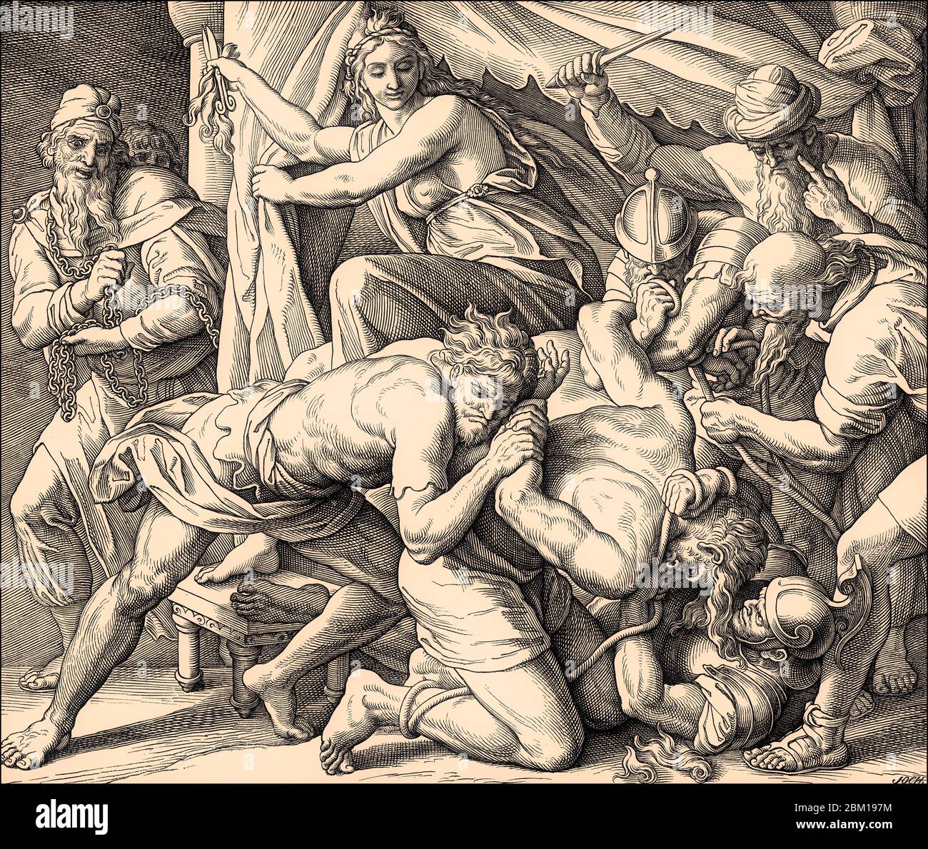 Samson and Delilah, Old Testament, by Julius Schnorr von Carolsfeld