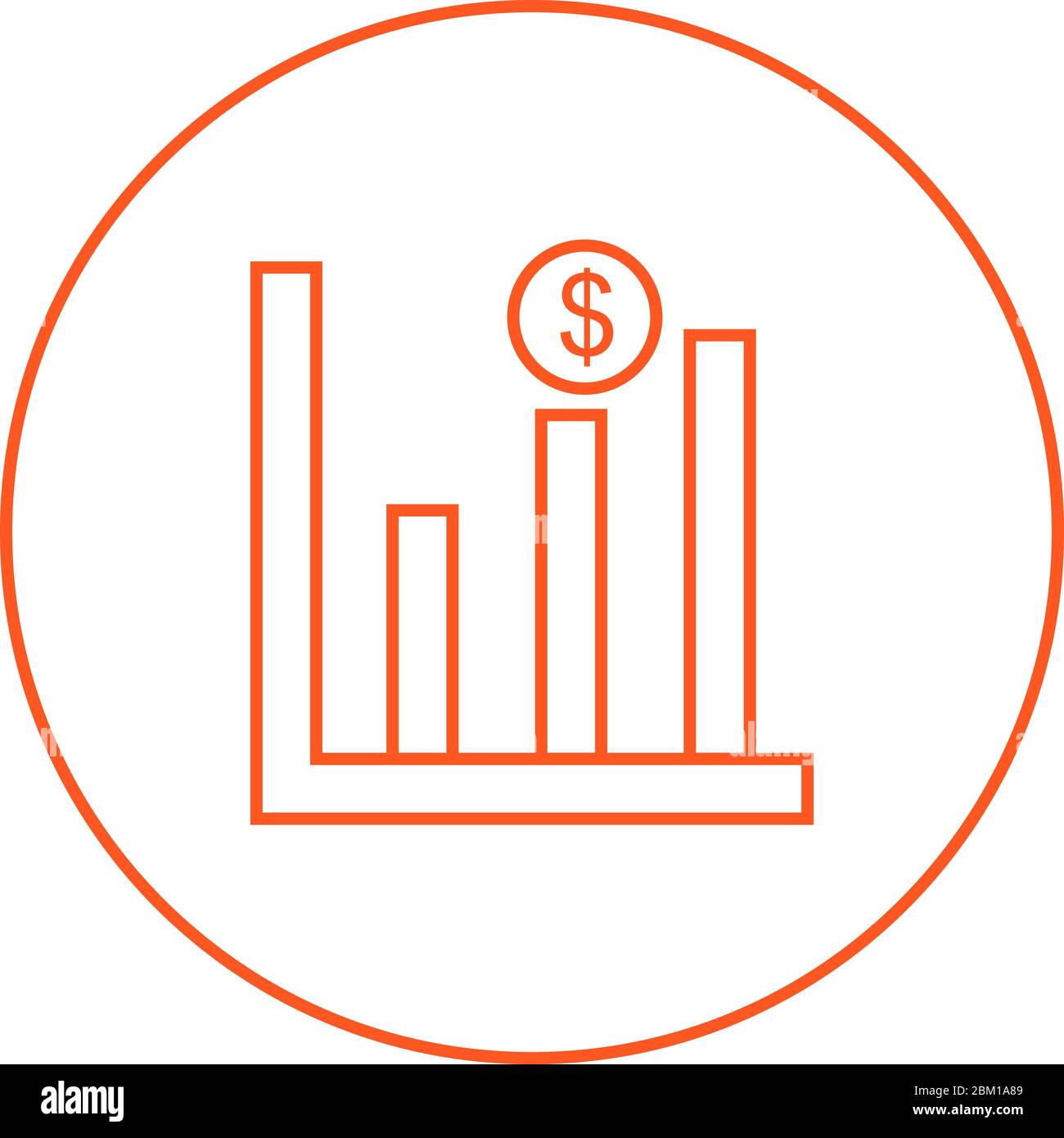 Beautiful Business chart Vector line icon Stock Vector Image & Art - Alamy