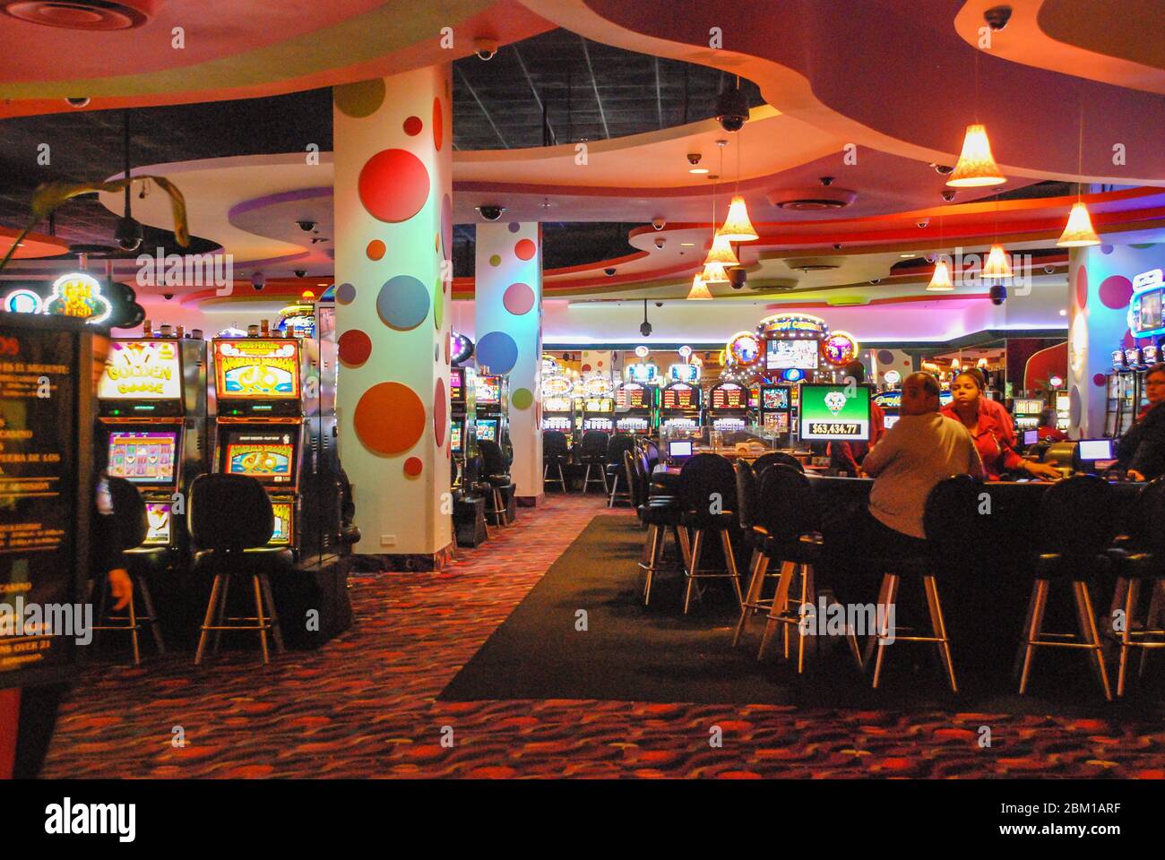 Embassy Suites by Hilton, Hotel and Casino in San Juan, Puerto Rico. Interior of the gambling casino Stock Photo