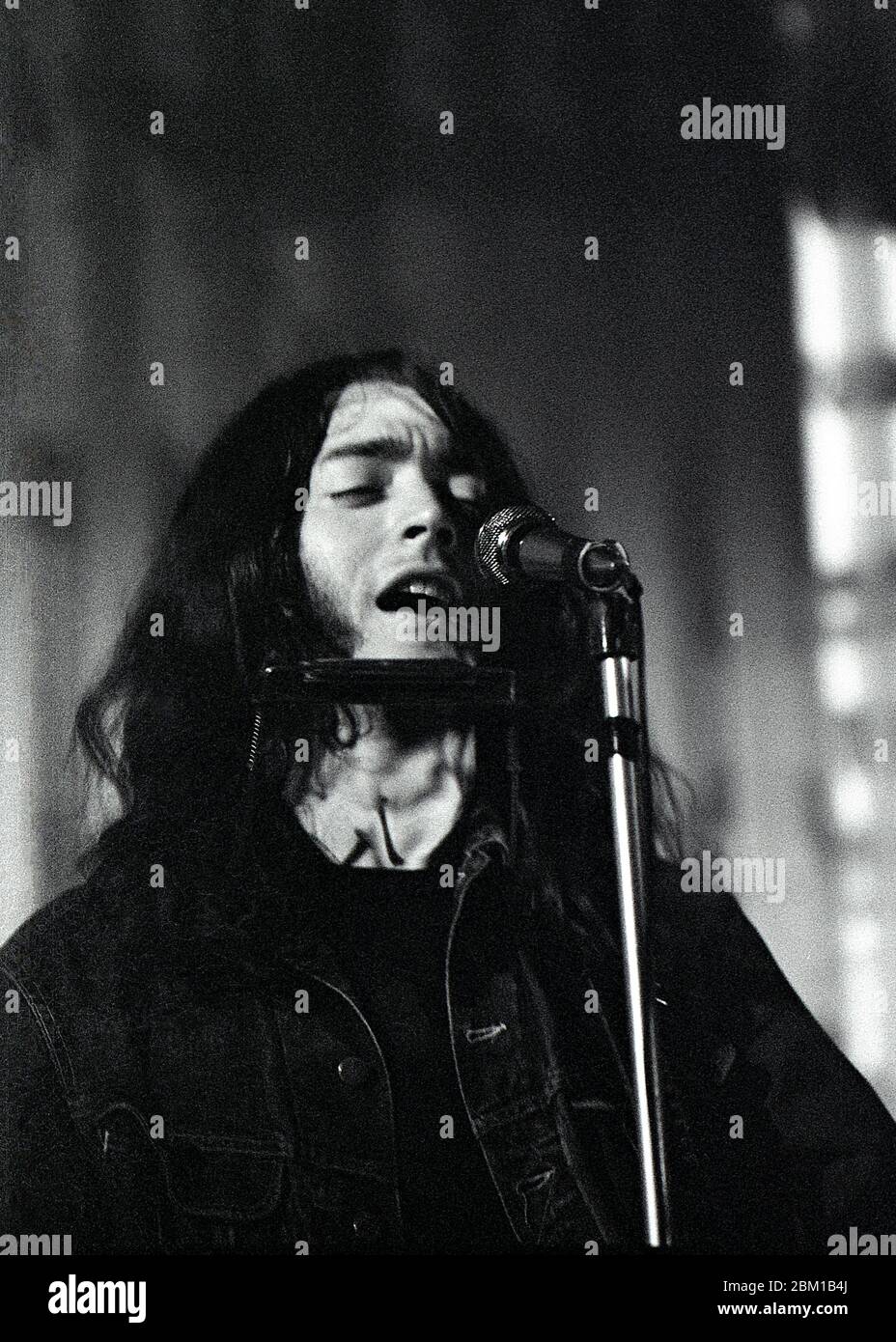 Multi-instrumentalist and songwriter Rory Gallagher performs with Taste  at the Fry-Haldane Ball, advertised as the “Terrorball”, held on 5 December 1969 in the Anson Rooms at Bristol University’s Students’ Union.  Entertainment was provided between 8pm and 2am with tickets advertised at three guineas.  The ball was organised by two societies set up for students living in lodgings, flats, residential houses or at home with the Fry Society for women and the Haldane Society for men. Stock Photo