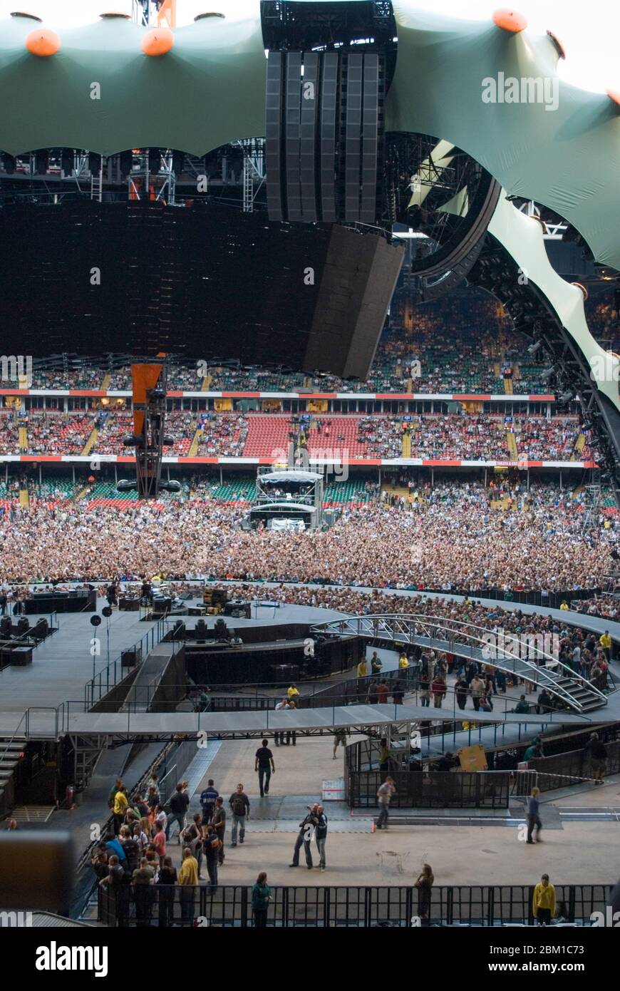 U2 Concert 360 Tour, Millennium Stadium, Principality Stadium, Westgate Street, Cardiff, Wales CF10 1NS by Bligh Lobb Sports Architecture Stock Photo