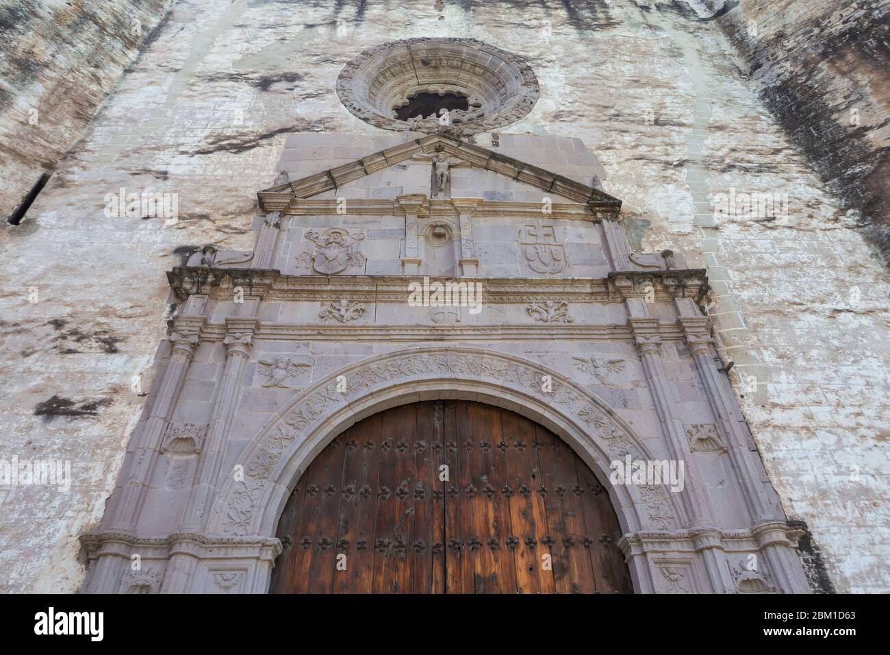 San Juan Bautista Church, 16th century, Yecapixtla, Morelos, Mexico Stock Photo