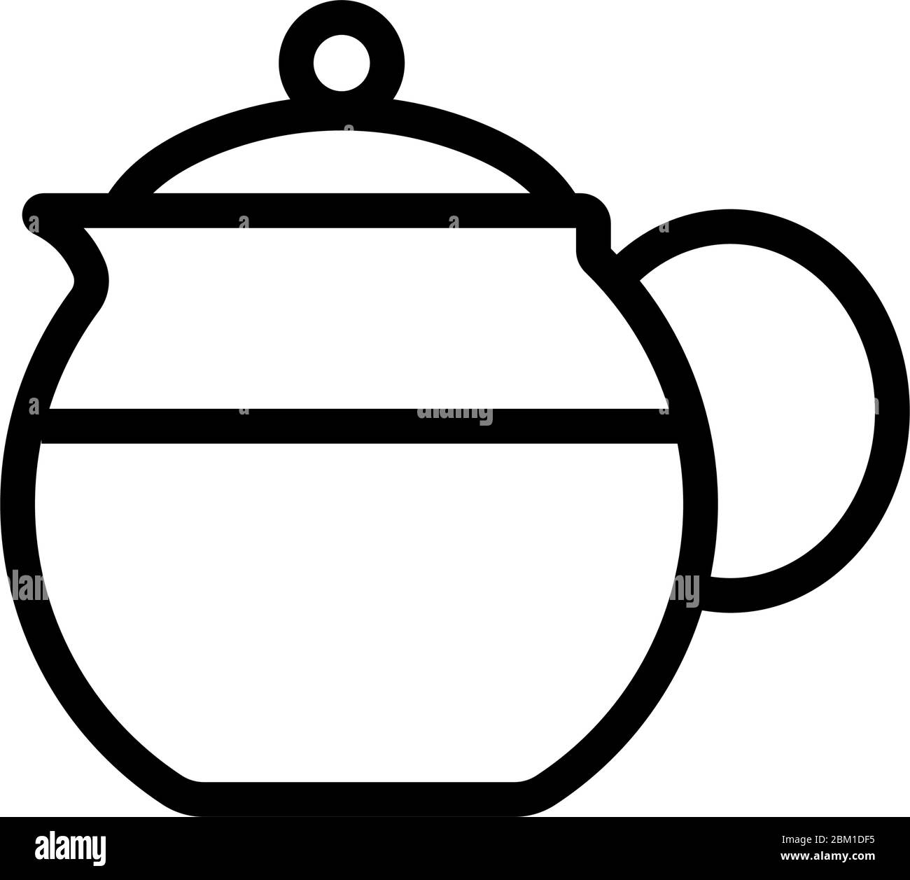 ceramic teapot for pouring tea icon vector outline illustration Stock