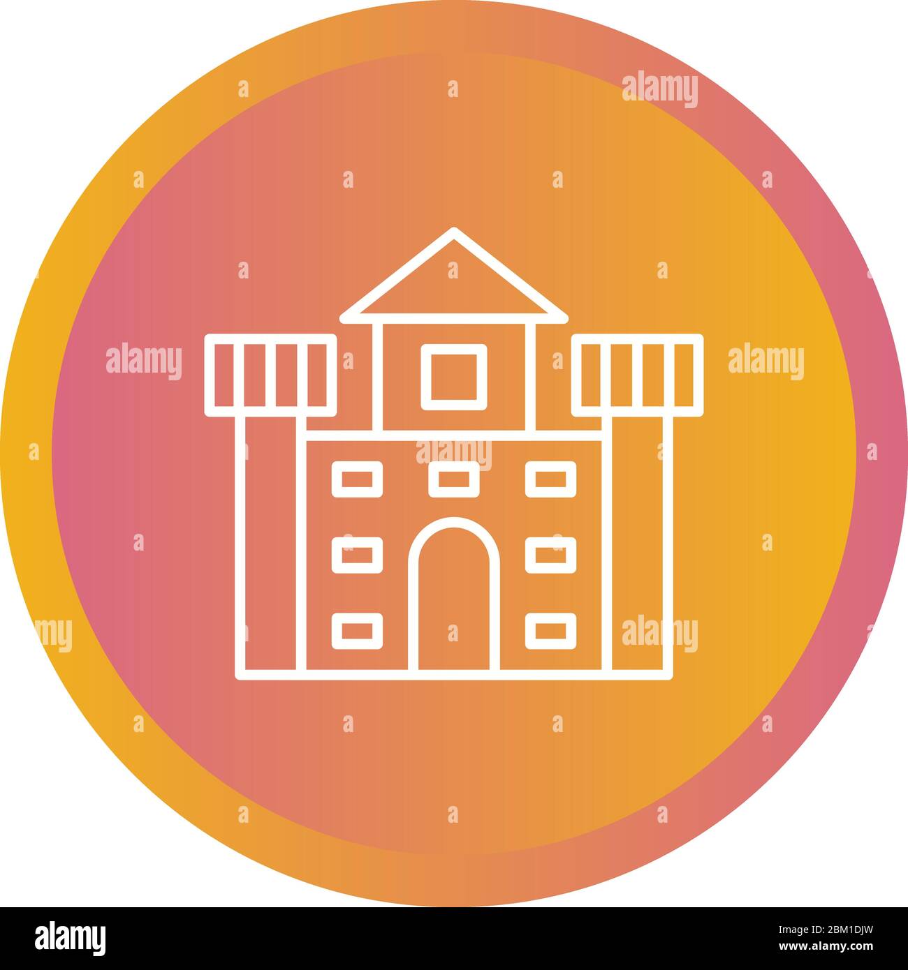 Beautiful Castle Vector line icon Stock Vector Image & Art - Alamy