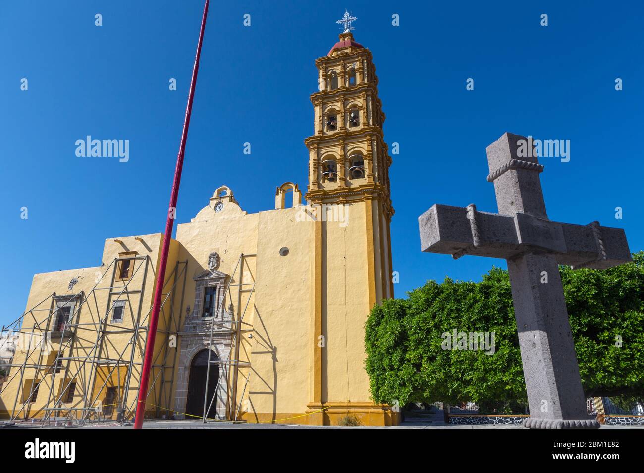 Santo Domingo monastery church, 16th century, Izucar de Matamoros, Puebla, Mexico Stock Photo