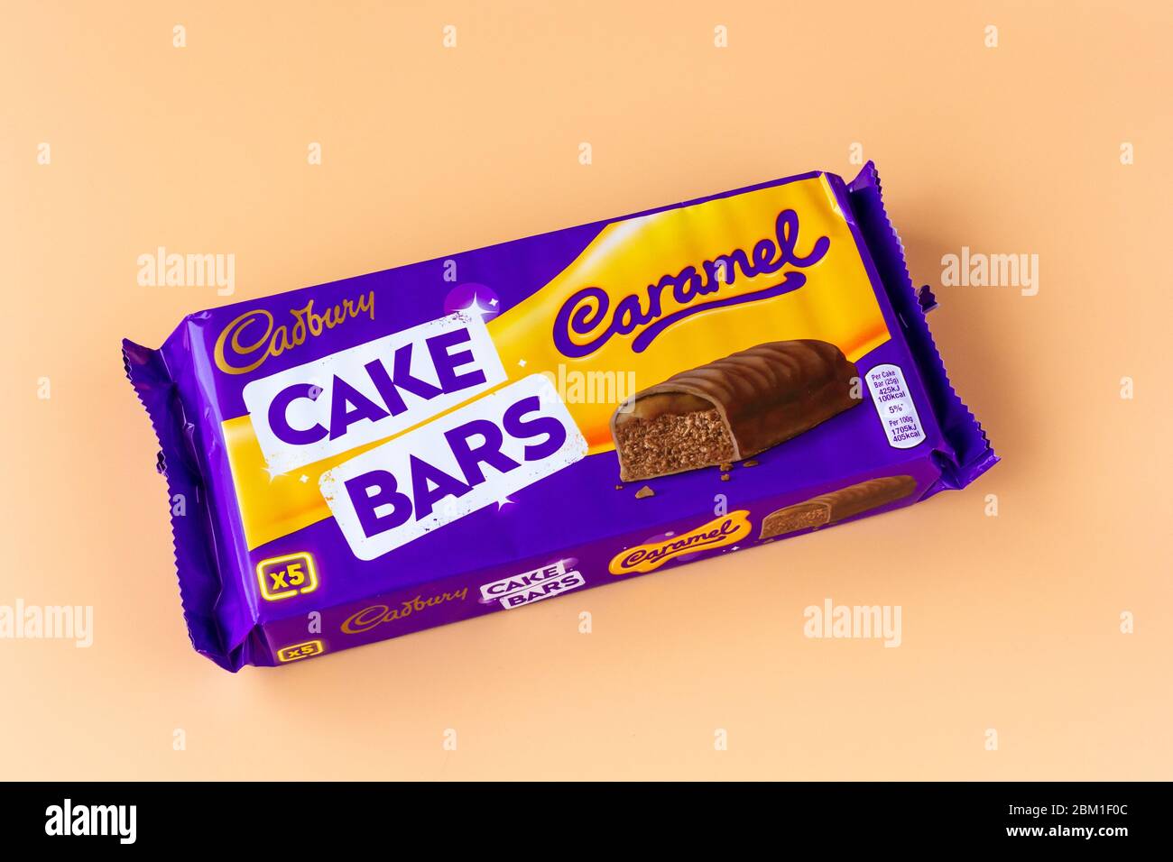 Pack of Cadbury caramel cake bars Stock Photo Alamy