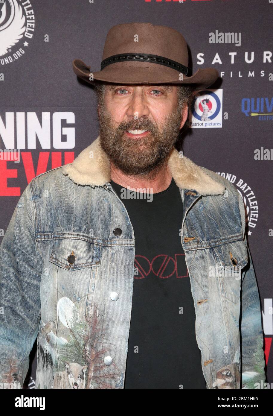May 06, 2020: FILE: NICOLAS CAGE has been tapped to play Joe Exotic, the subject of the popular Netflix docuseries ''Tiger King,'' in a limited series that is currently in development. PICTURED: September 16, 2019, Beverly Hills, CA, USA: Nicolas Cage at the premiere of Quiver Distribution's ''Running With The Devil'' held at the Writers Guild Theater.  (Credit Image: © F Sadou/AdMedia via ZUMA Wire) Stock Photo