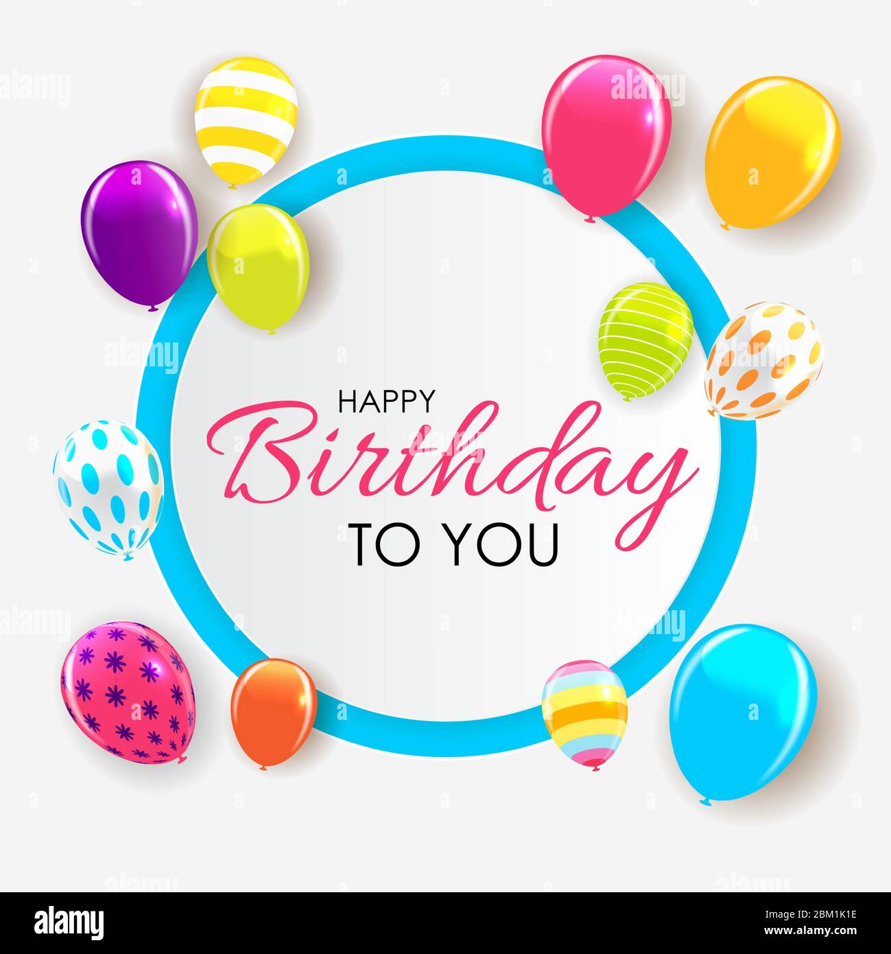 Abstract Happy Birthday Background Card Template Vector Illustration ...