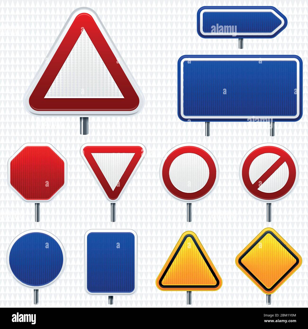 Vector illustration. Road traffic signals in shiny style. Isolated