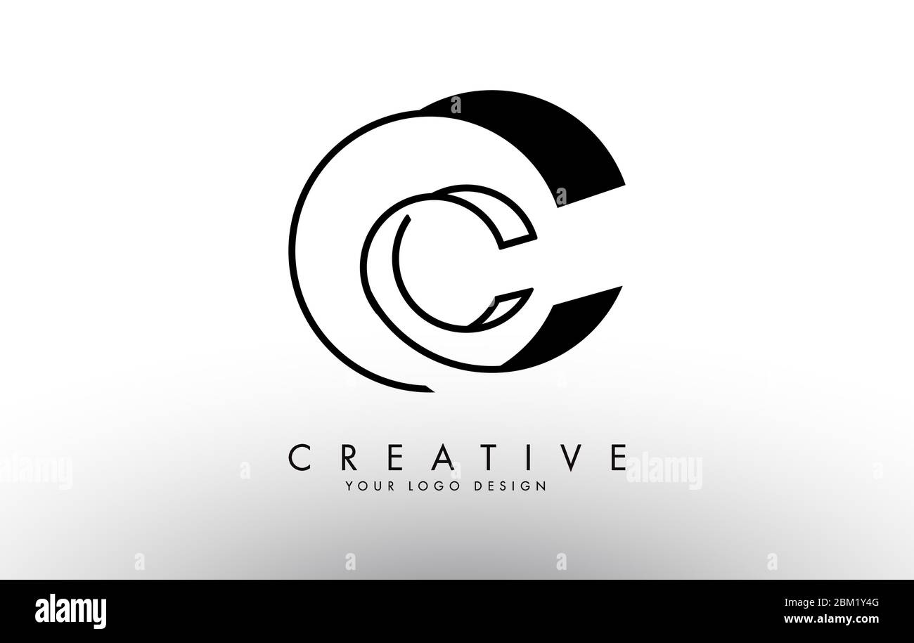 Oultine Wired Monogram Cc C C Letters Logo Design Creative Cc Letter Icon With Black Lines Vector Illustration Stock Vector Image Art Alamy