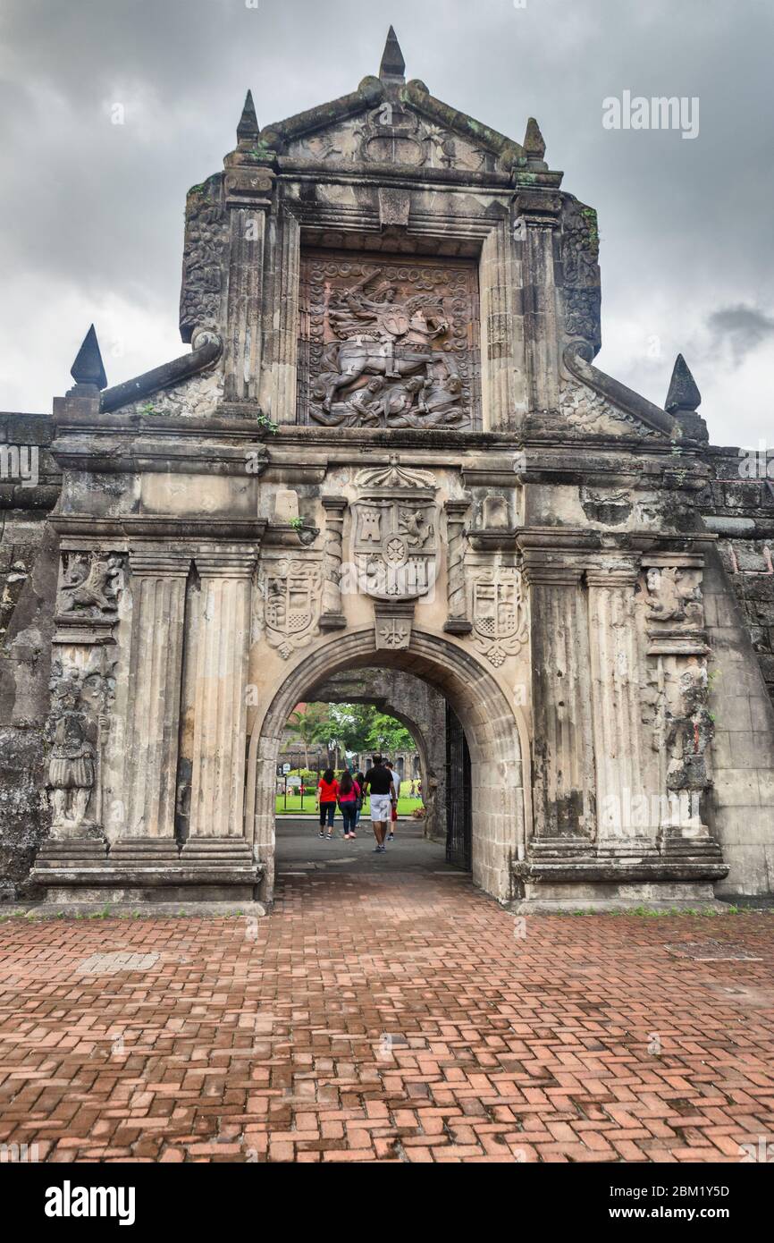 Fort Santiago gate, Manila, Philippines Stock Photo