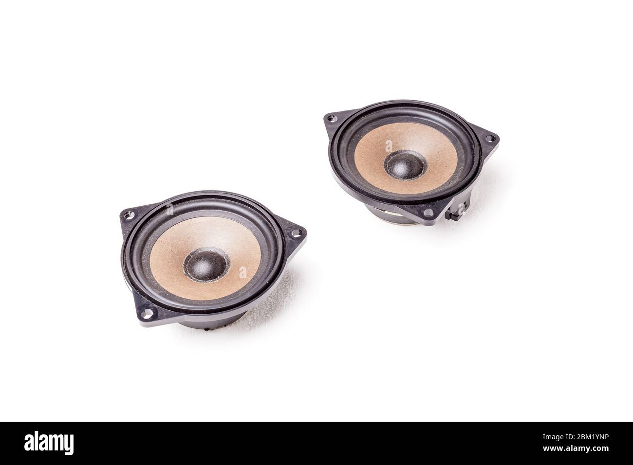 A pair of acoustic loudspeakers are dynamic emitters that produce sound