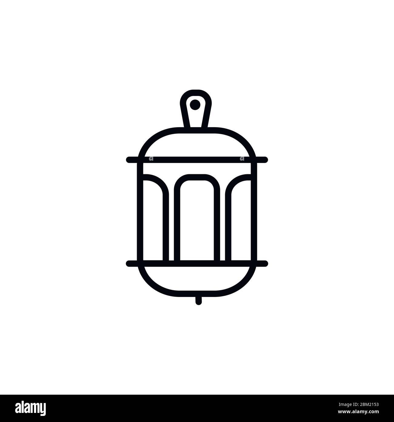 Lampthinlineiconisolatedonawhitebackground Stock Vector