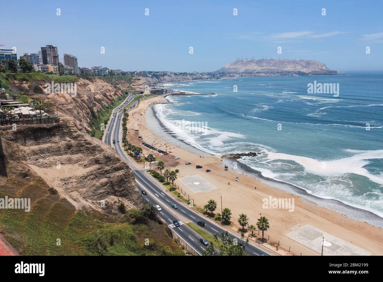 View of the green coast from Miraflores town Stock Photo - Alamy