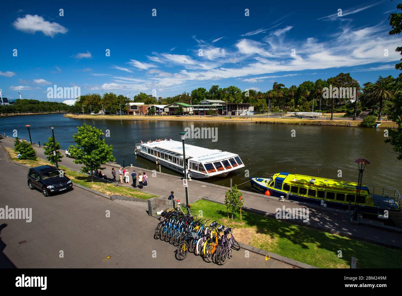 Cruise boat MV Melba on Yarra River, Melbourne, Victoria, Australia Stock Photo