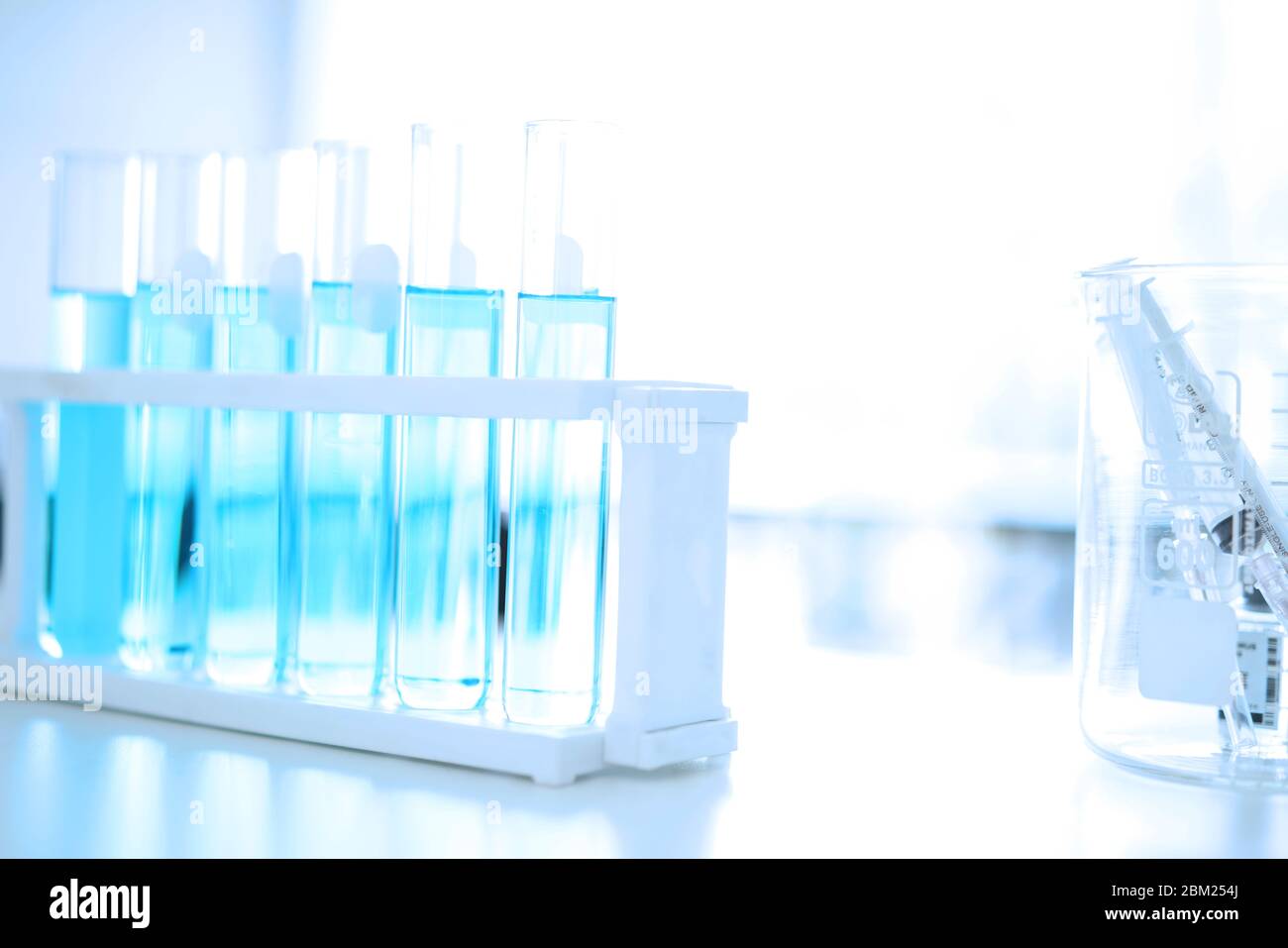 Science Test Tube Reliability Research Test tube in scientist in laboratory, chemical liquid to test ...