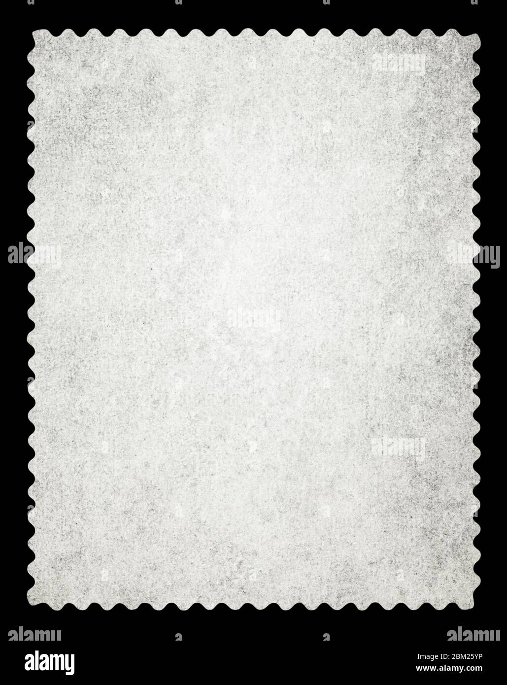 Blank postage stamp - Isolated on Black background Stock Photo