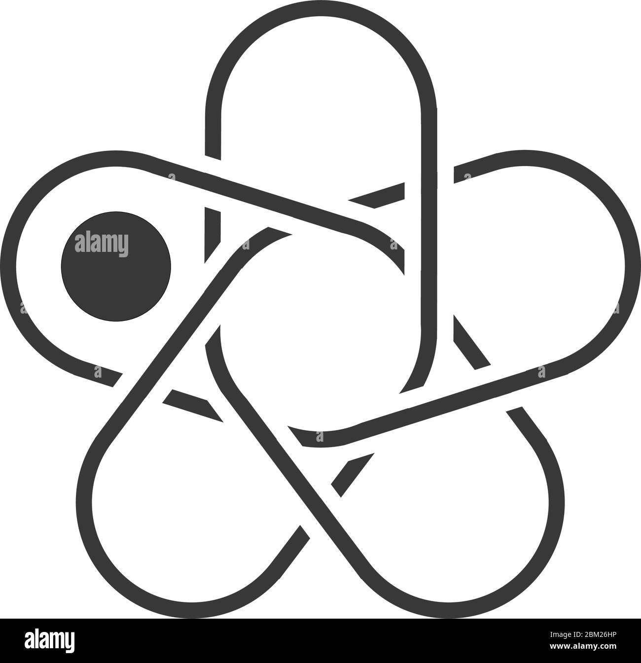 Flower chart circle infographic template with 5 options. Business concept. Vector illustration. Stock Vector