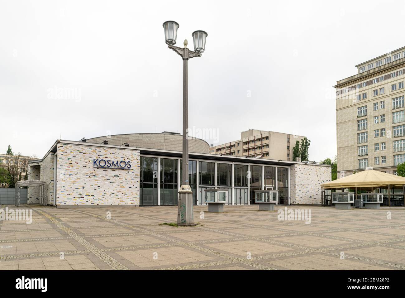 Former Kosmos cinema in Berlin, which is now an event venue, on Karl-Marx-Allee in Berlin, Germany Stock Photo