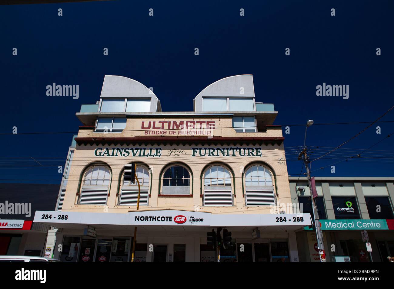 Gainsville Fine Furniture. Northcote, Melbourne, Victoria, Australia Stock Photo