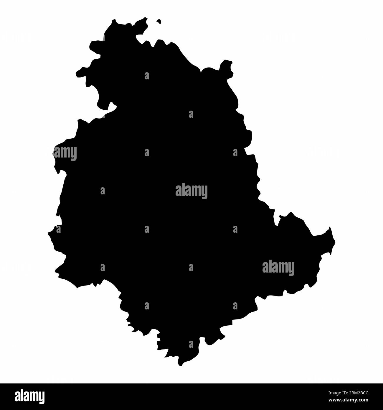 Umbria region silhouette map Stock Vector