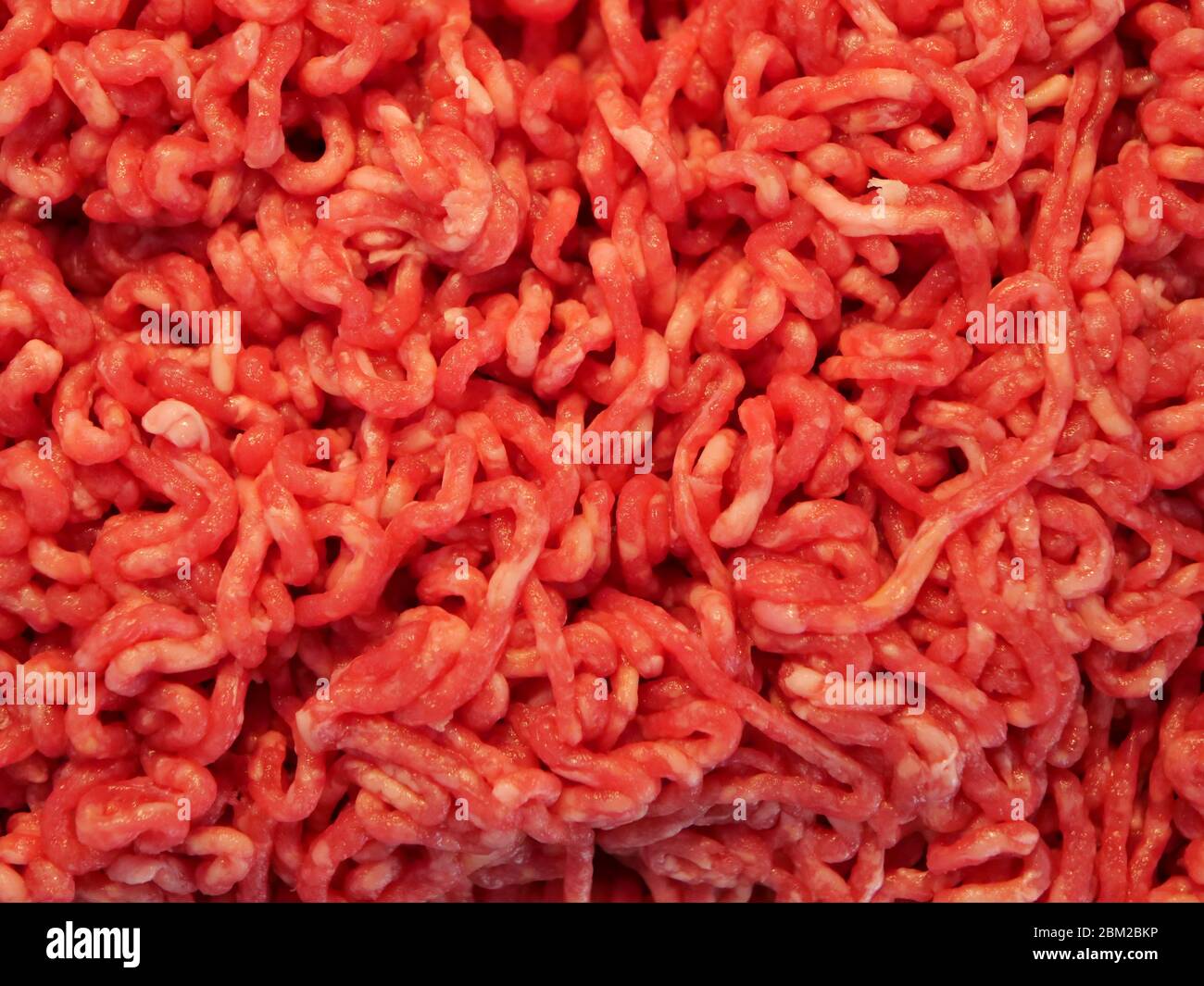 Cooking with fresh raw ground beef Stock Photo