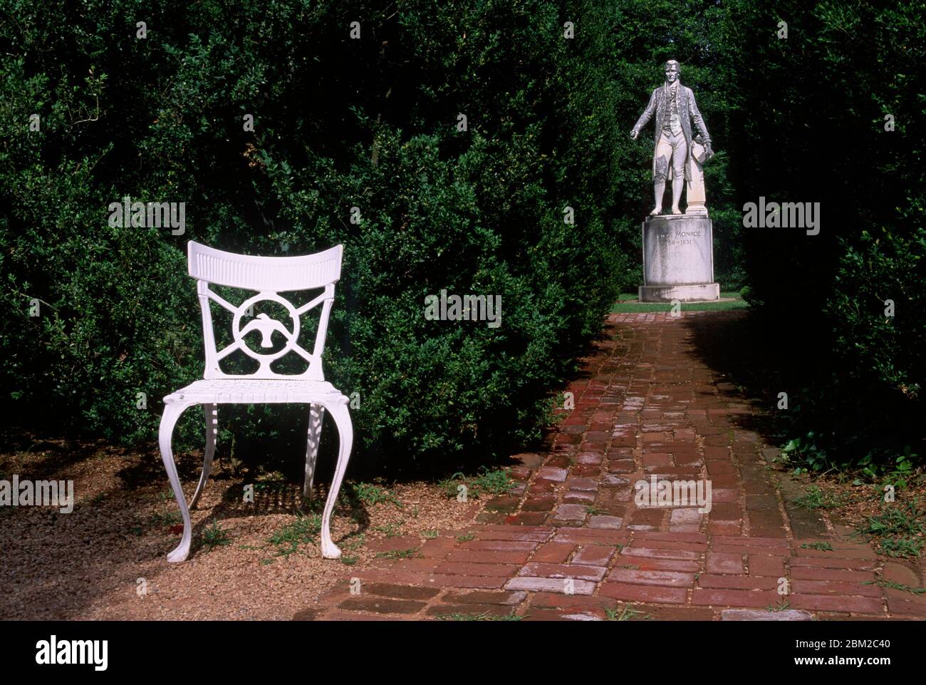 James Monroe statue, Ash LawnHighland (Monroe estate), Virginia Stock Photo Alamy