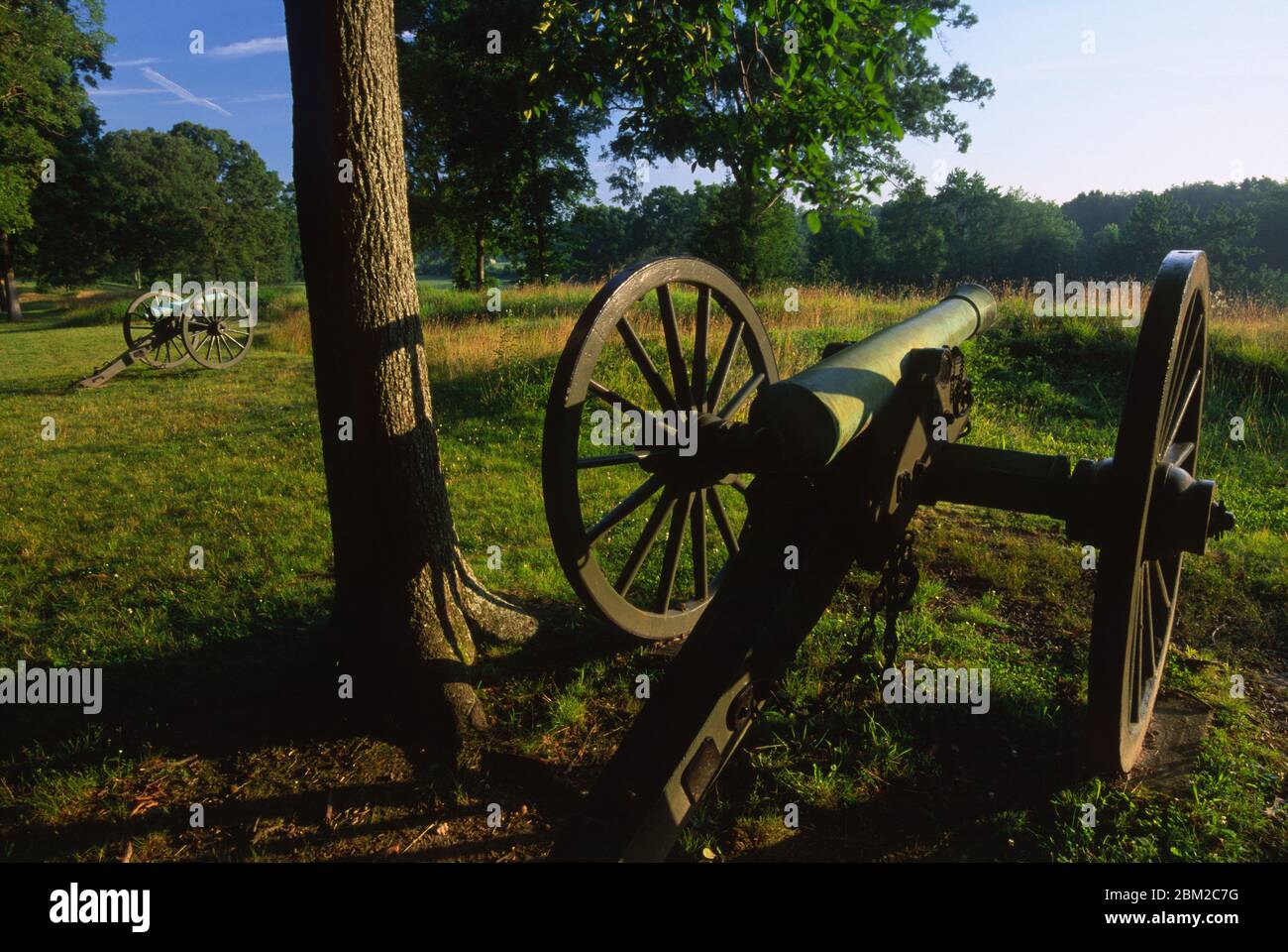 Cannon at Hazel Grove, Fredericksburg and Spotsylvania National Military Park, Virginia Stock Photo