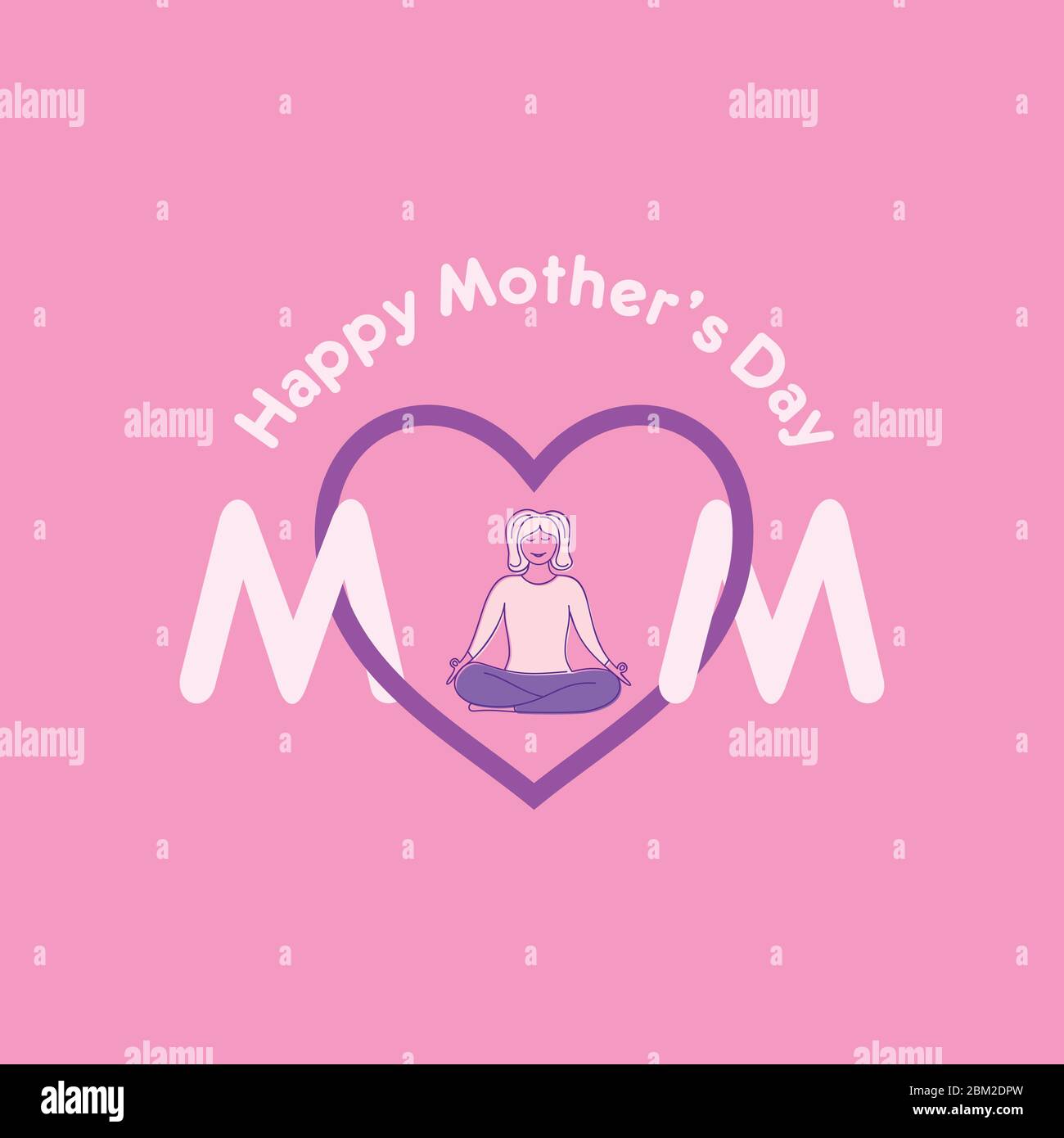 vector illustration of Happy Mother's day greeting card design Stock ...