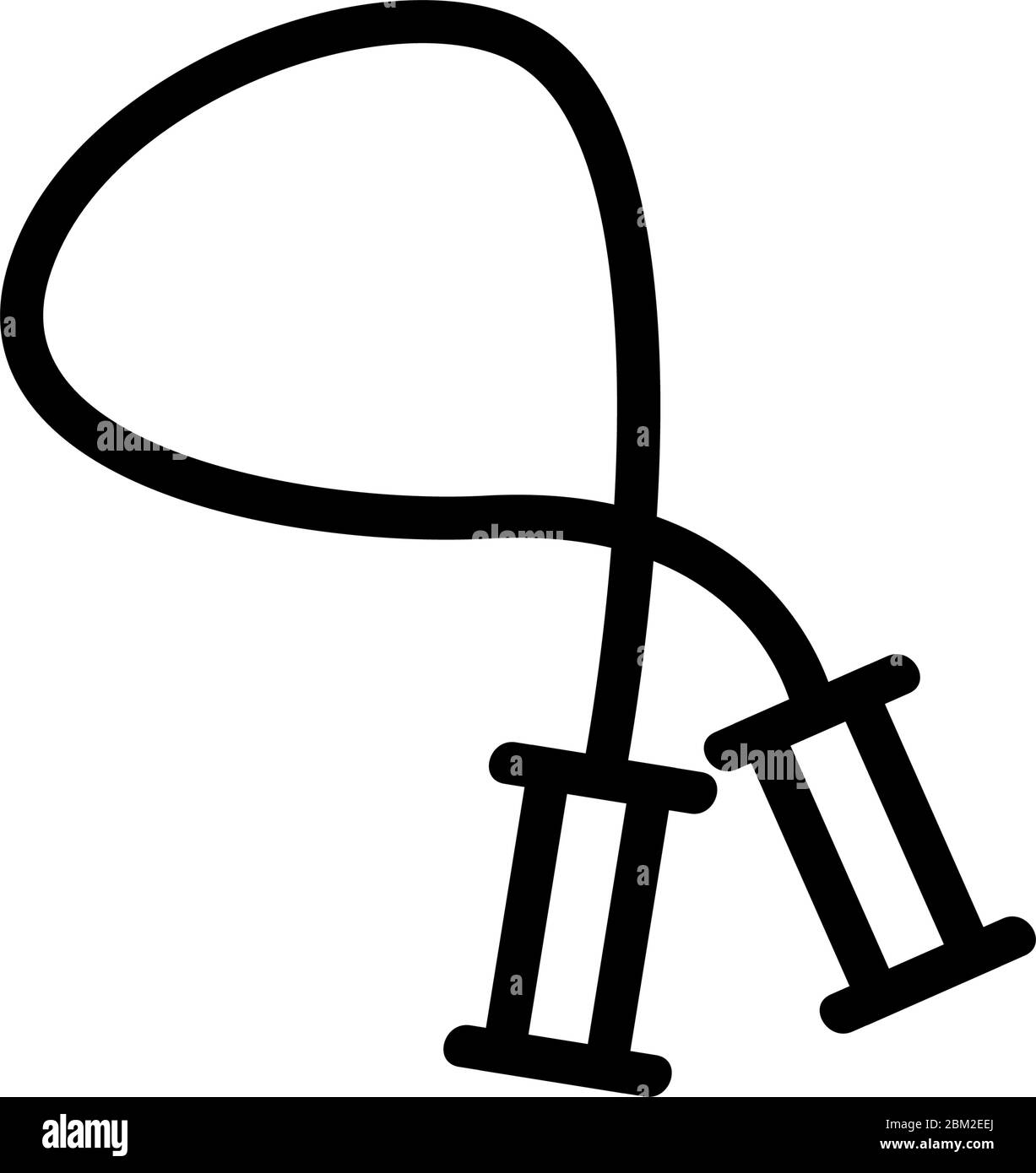 long jump rope icon vector outline illustration Stock Vector Image ...