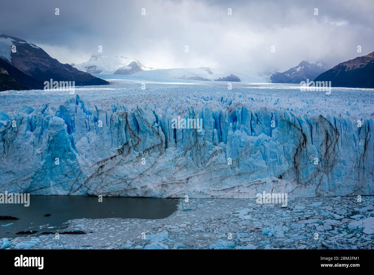 Glacier Perito Moreno national park Los Glaciares. The Argentine Patagonia in Autumn. Stock Photo