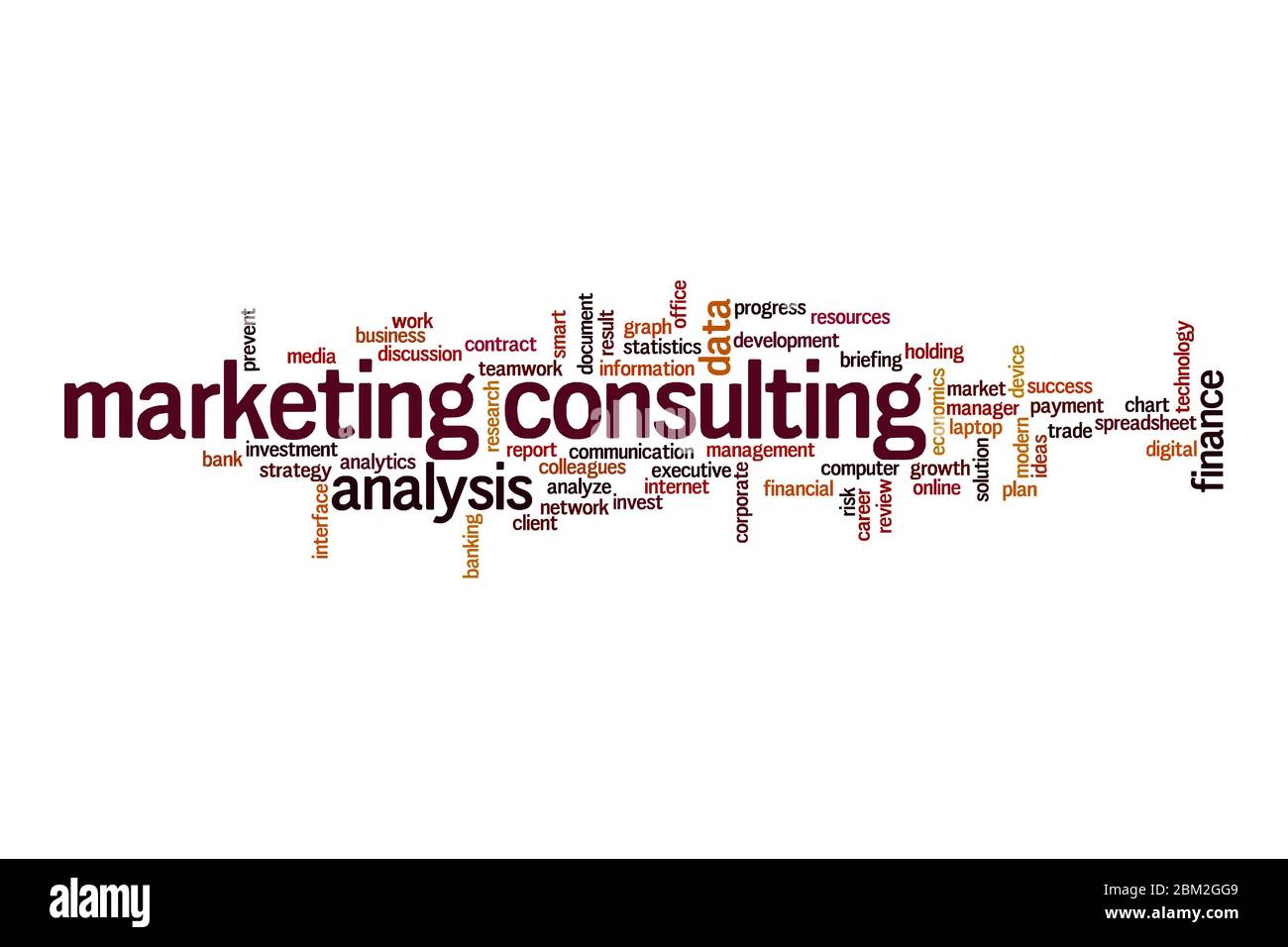 Marketing consultant word cloud concept on white background Stock Photo ...