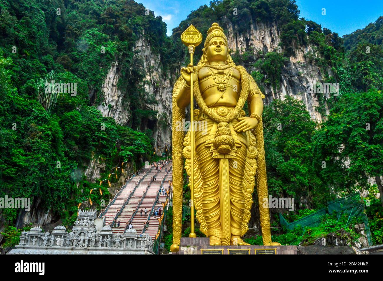 Lord Murugan Statue is the tallest statue of a Hindu deity in Malaysia. Travel in Malaysia. Hindu statue in Malaysia. Popular in world - Image Stock Photo