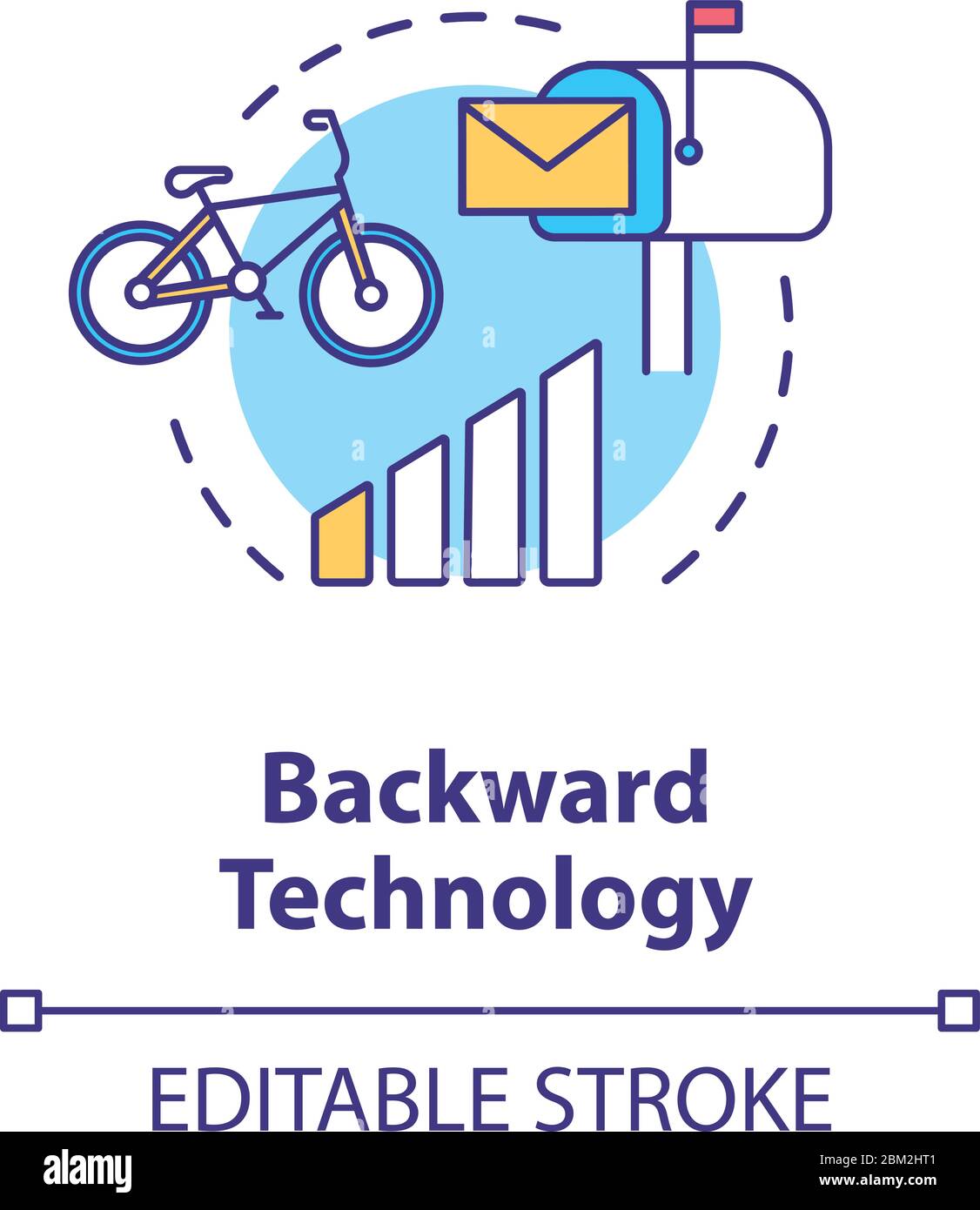 Backward technology concept icon Stock Vector Image & Art - Alamy