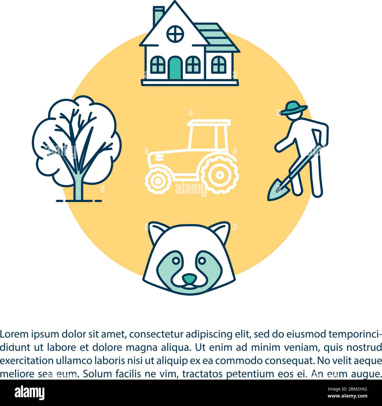 Farming concept icon with text Stock Vector Image & Art - Alamy