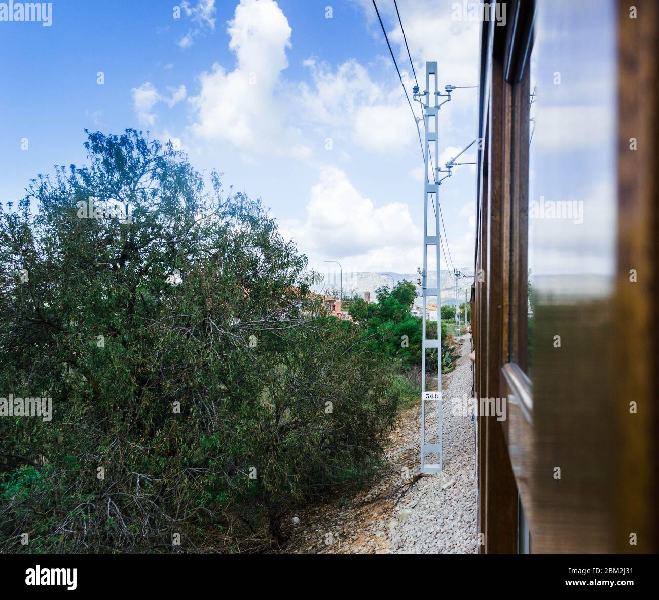 Beautiful trip with Tren Soller in Palma de Mallorca, Spania Stock Photo