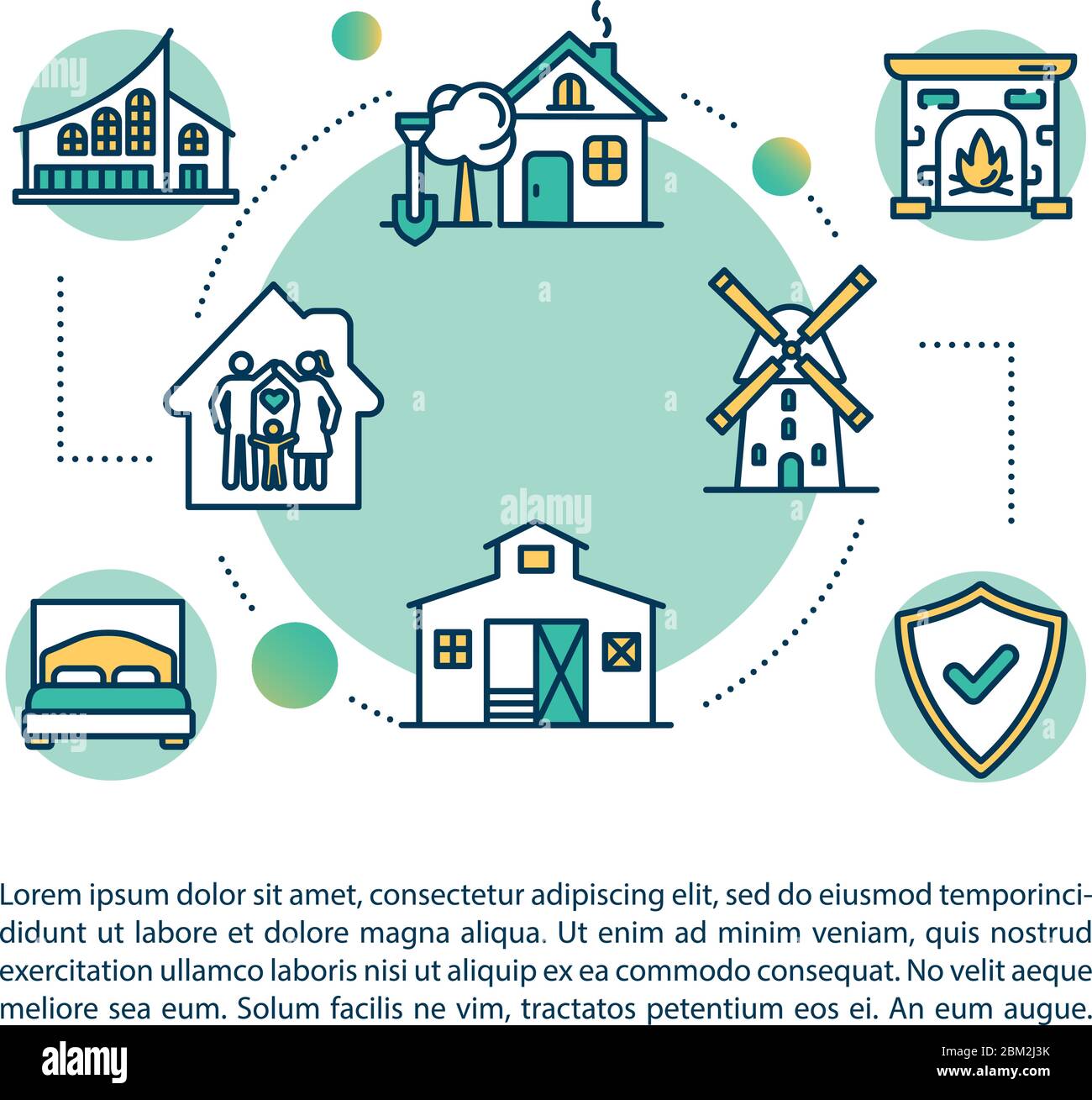 Village housing concept icon with text Stock Vector Image & Art - Alamy