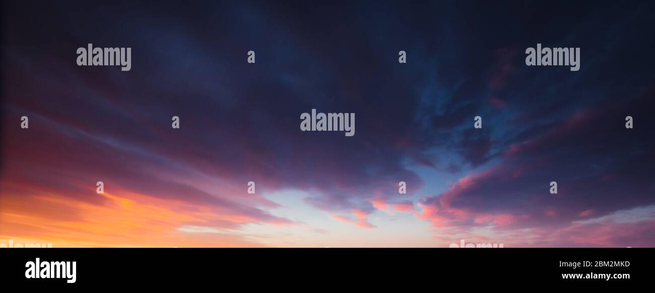 beautiful cloudy sky sunset background Stock Photo - Alamy