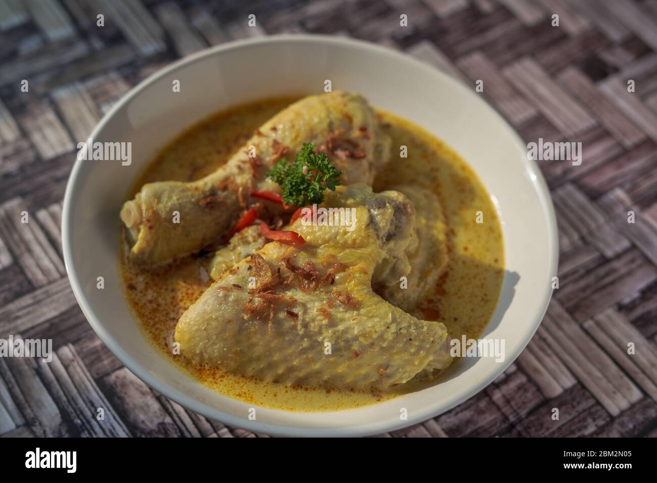 Opor Ayam Indonesian Curry Chicken Cooked In Coconut Milk And Spices And Served To Celebrate